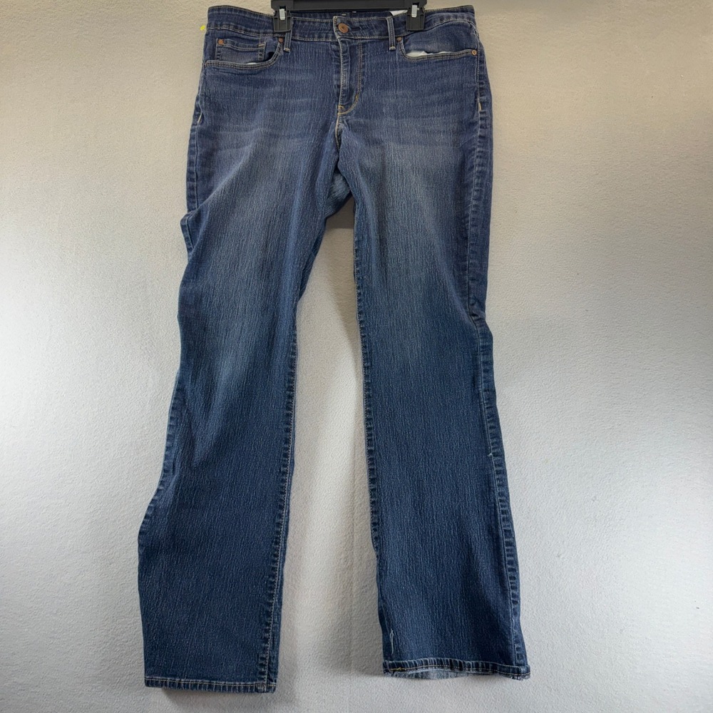 Signature Levi Strauss Modern Boot Cut Jeans Blue‎ Denim Medium Wash Mens 35x30